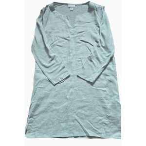 J. Jill‎ Love Linen Tunic Dress 3/4 Sleeve Casual Lightweight Sz 5 Tall